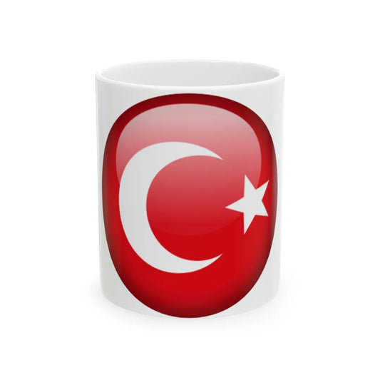 Flag orb Turkey (Turkey) White Coffee Mug 11oz - Go Mug Yourself