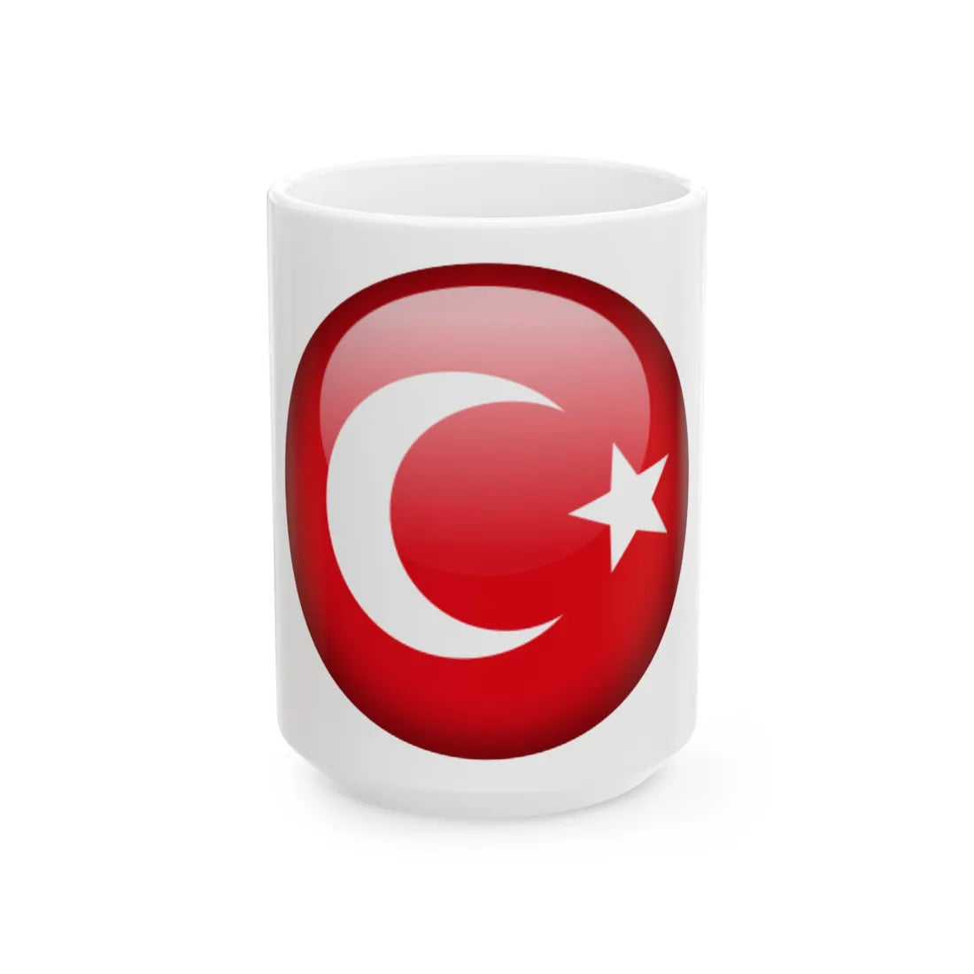 Flag orb Turkey (Turkey) White Coffee Mug 15oz - Go Mug Yourself