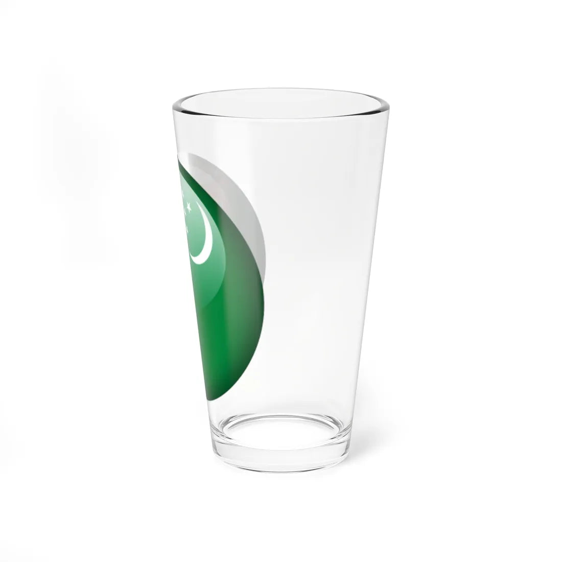 Flag orb Turkmenistan (Turkmenistan) Pint Glass 16oz - Go Mug Yourself