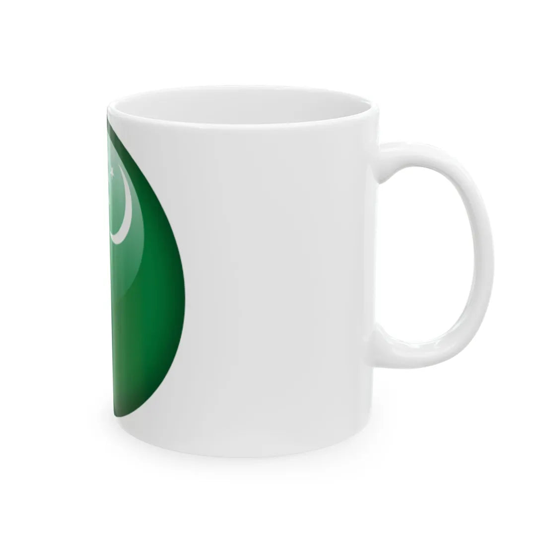 Flag orb Turkmenistan (Turkmenistan) White Coffee Mug - Go Mug Yourself