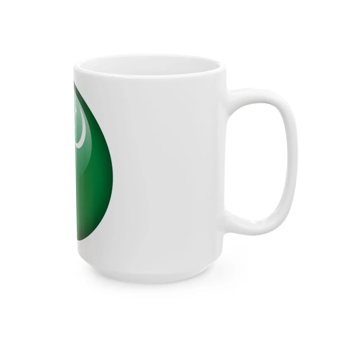 Flag orb Turkmenistan (Turkmenistan) White Coffee Mug - Go Mug Yourself