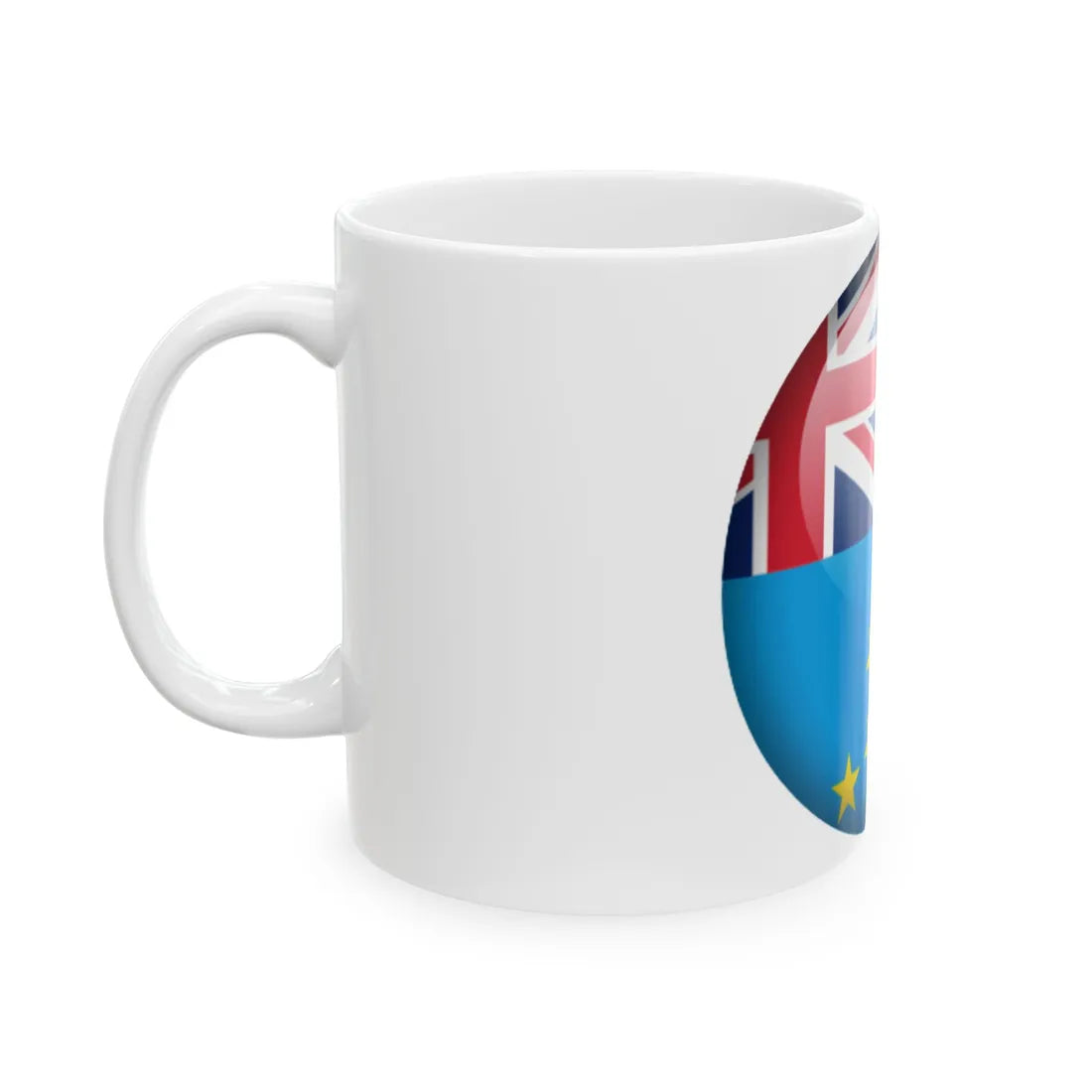 Flag orb Tuvalu (Tuvalu) White Coffee Mug - Go Mug Yourself