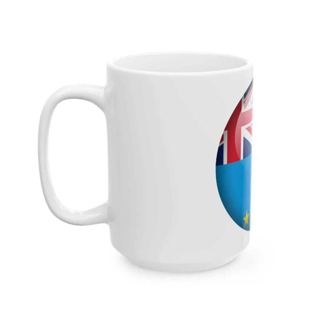 Flag orb Tuvalu (Tuvalu) White Coffee Mug - Go Mug Yourself
