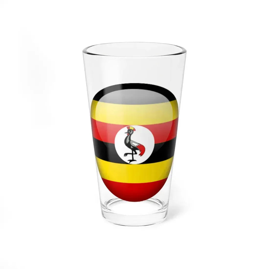 Flag orb Uganda (Uganda) Pint Glass 16oz 16oz - Go Mug Yourself