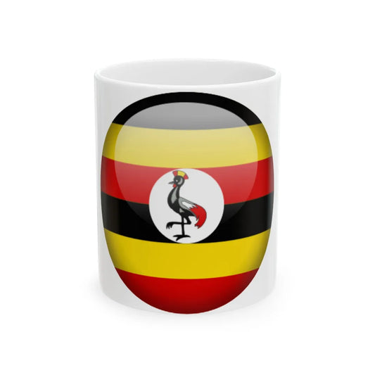 Flag orb Uganda (Uganda) White Coffee Mug 11oz - Go Mug Yourself