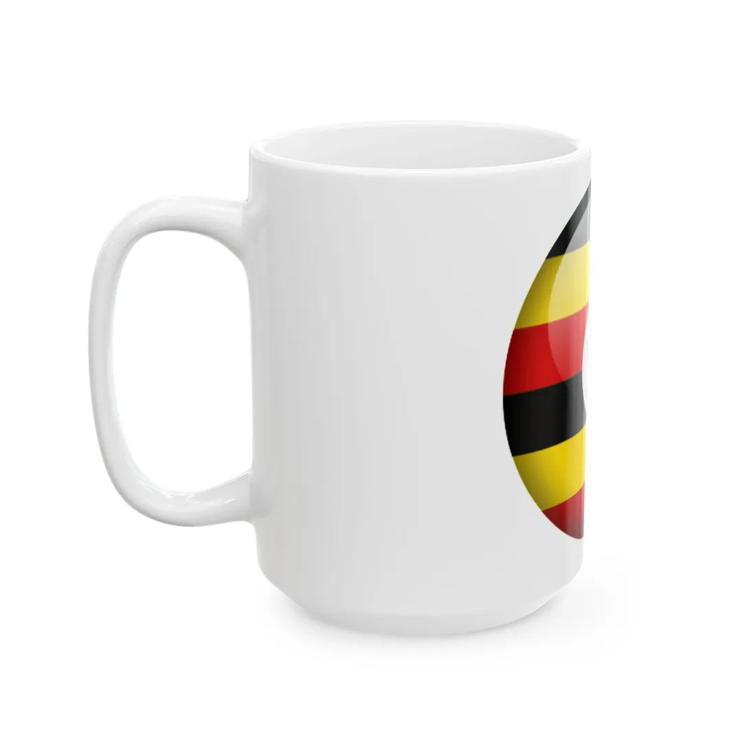 Flag orb Uganda (Uganda) White Coffee Mug - Go Mug Yourself