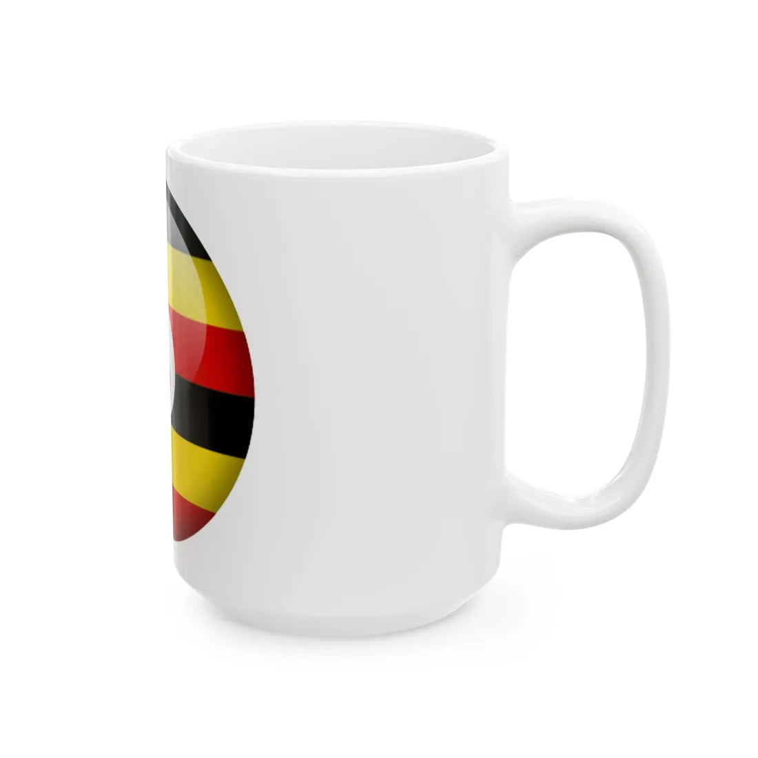 Flag orb Uganda (Uganda) White Coffee Mug - Go Mug Yourself