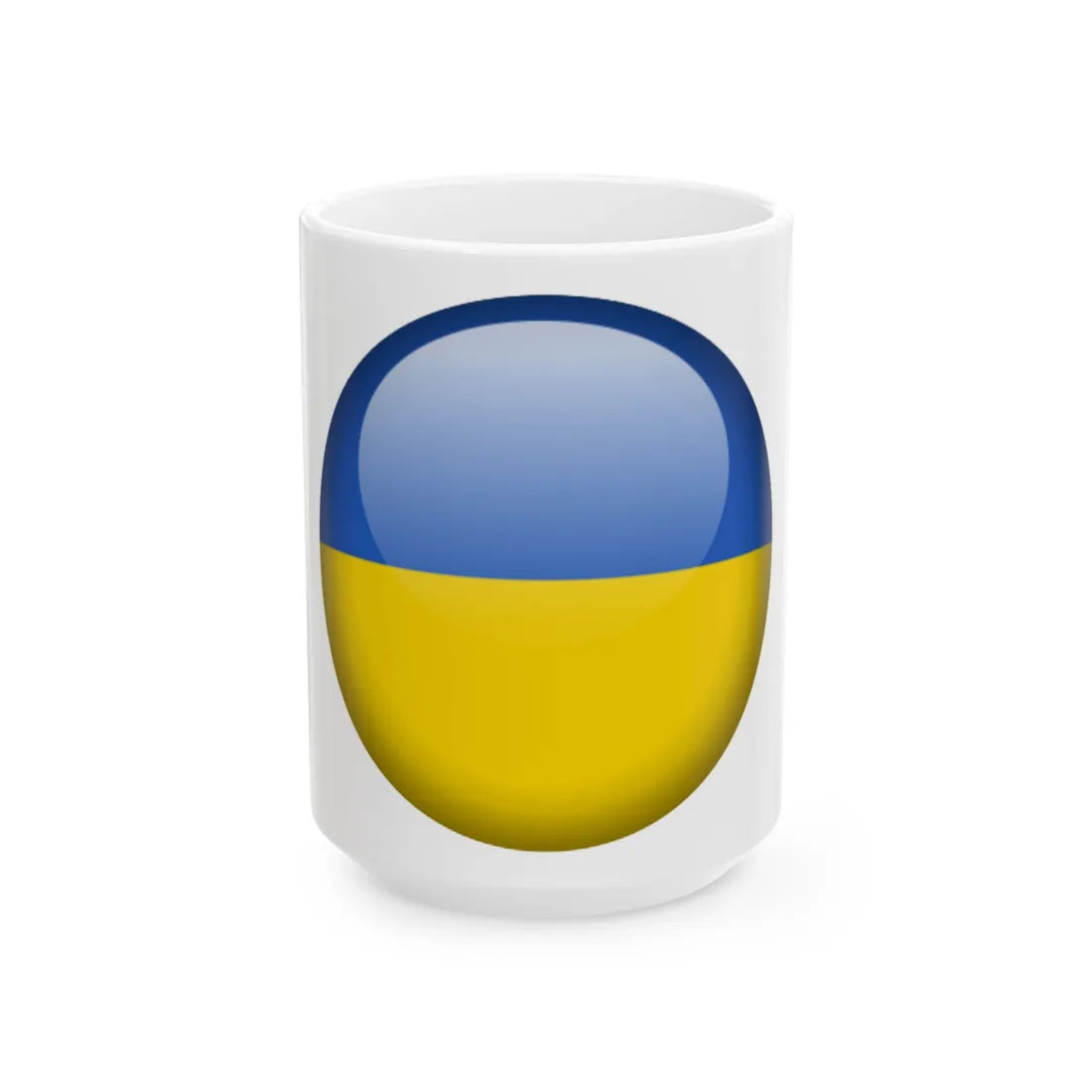 Flag orb Ukraine (Ukraine) White Coffee Mug 15oz - Go Mug Yourself
