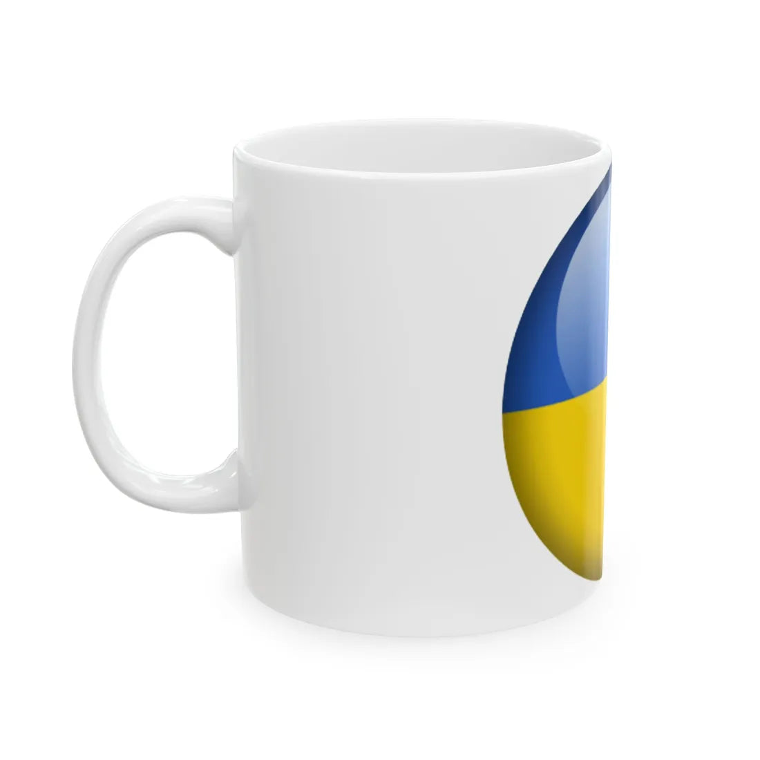 Flag orb Ukraine (Ukraine) White Coffee Mug - Go Mug Yourself