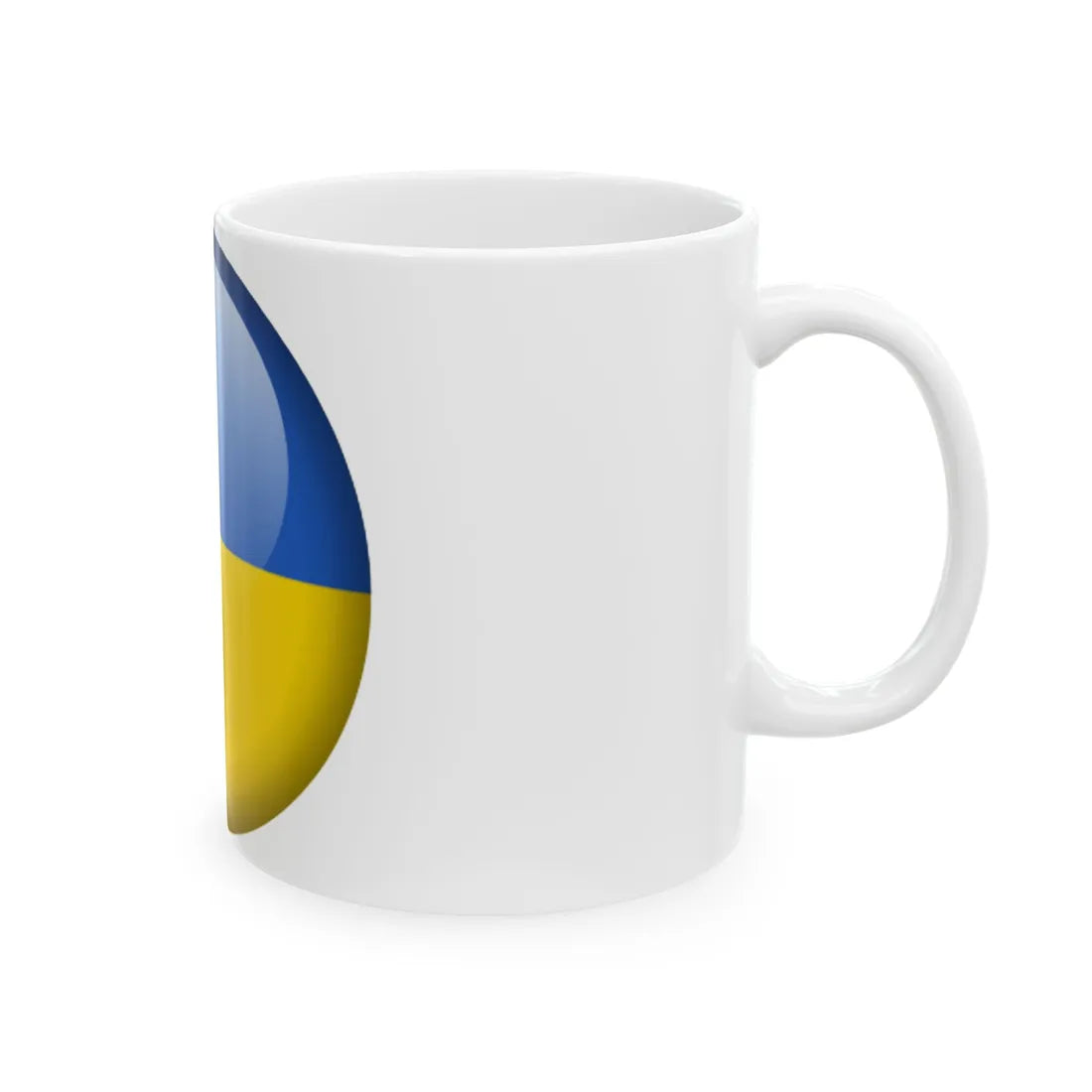 Flag orb Ukraine (Ukraine) White Coffee Mug - Go Mug Yourself