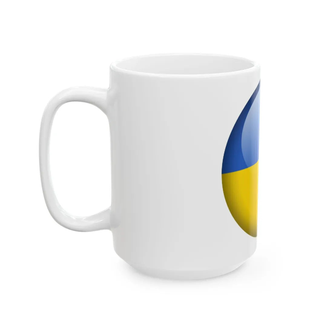 Flag orb Ukraine (Ukraine) White Coffee Mug - Go Mug Yourself