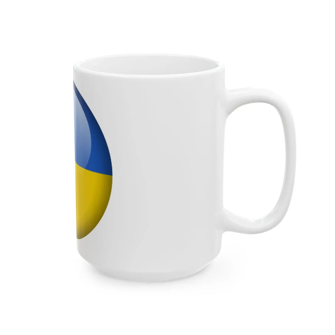 Flag orb Ukraine (Ukraine) White Coffee Mug - Go Mug Yourself
