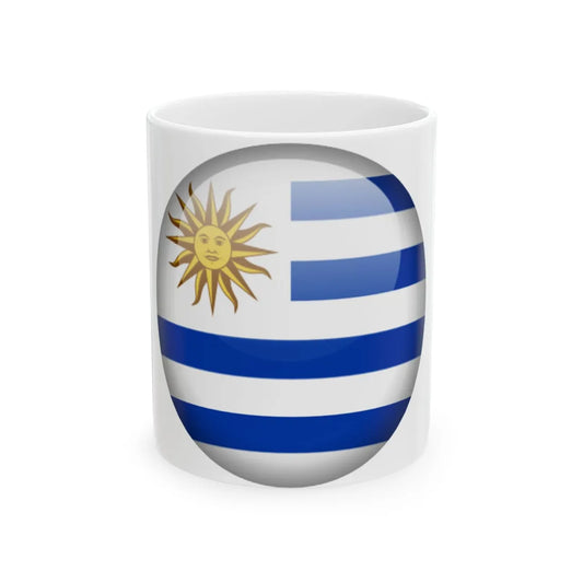 Flag orb Uruguay (Uruguay) White Coffee Mug 11oz - Go Mug Yourself