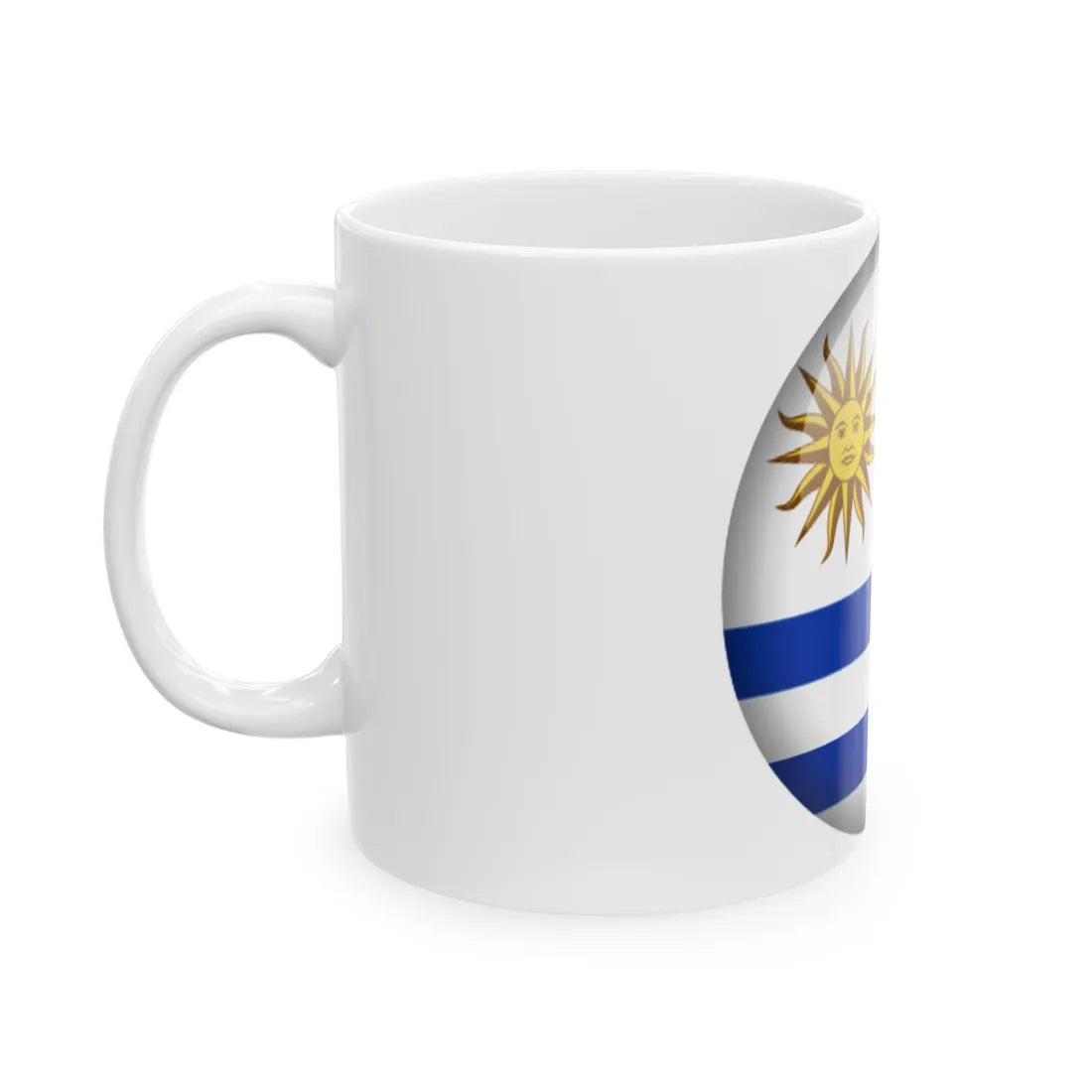 Flag orb Uruguay (Uruguay) White Coffee Mug - Go Mug Yourself