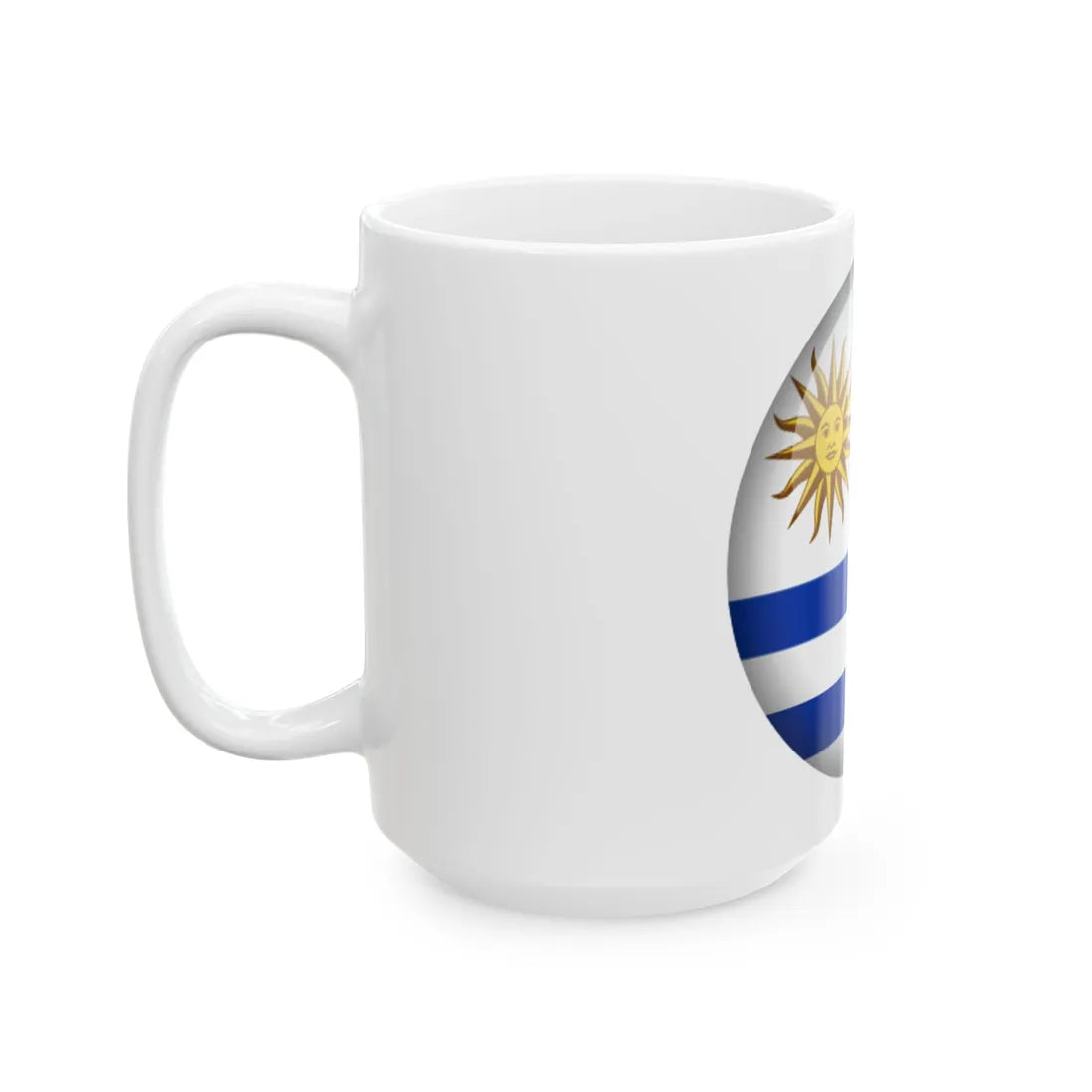 Flag orb Uruguay (Uruguay) White Coffee Mug - Go Mug Yourself