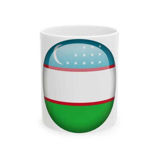 Flag orb Uzbekistan (Uzbekistan) White Coffee Mug 11oz - Go Mug Yourself