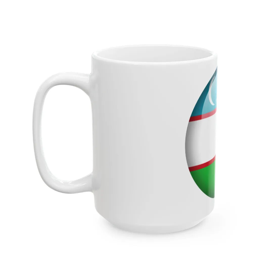 Flag orb Uzbekistan (Uzbekistan) White Coffee Mug - Go Mug Yourself