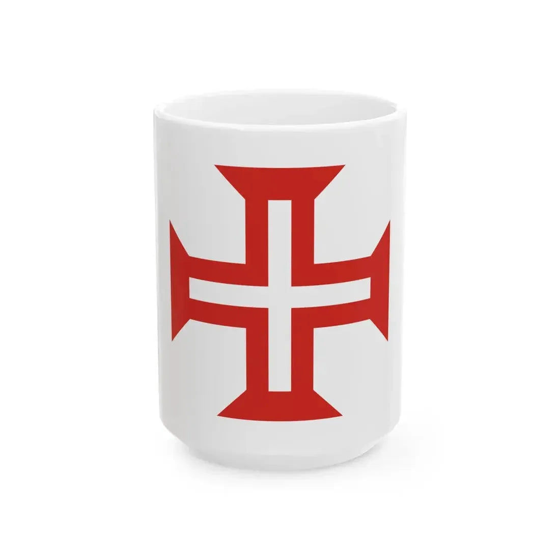 Flag Order of Christ (Portugal) White Coffee Mug 15oz - Go Mug Yourself
