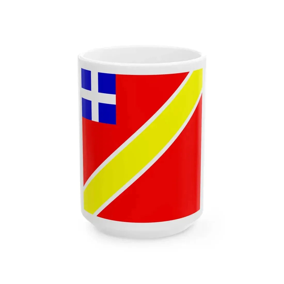 Flag over the Bastille (Belgium) White Coffee Mug 15oz - Go Mug Yourself
