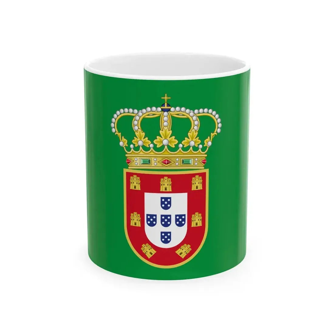 Flag Peter II of Portugal (Portugal) White Coffee Mug 11oz - Go Mug Yourself