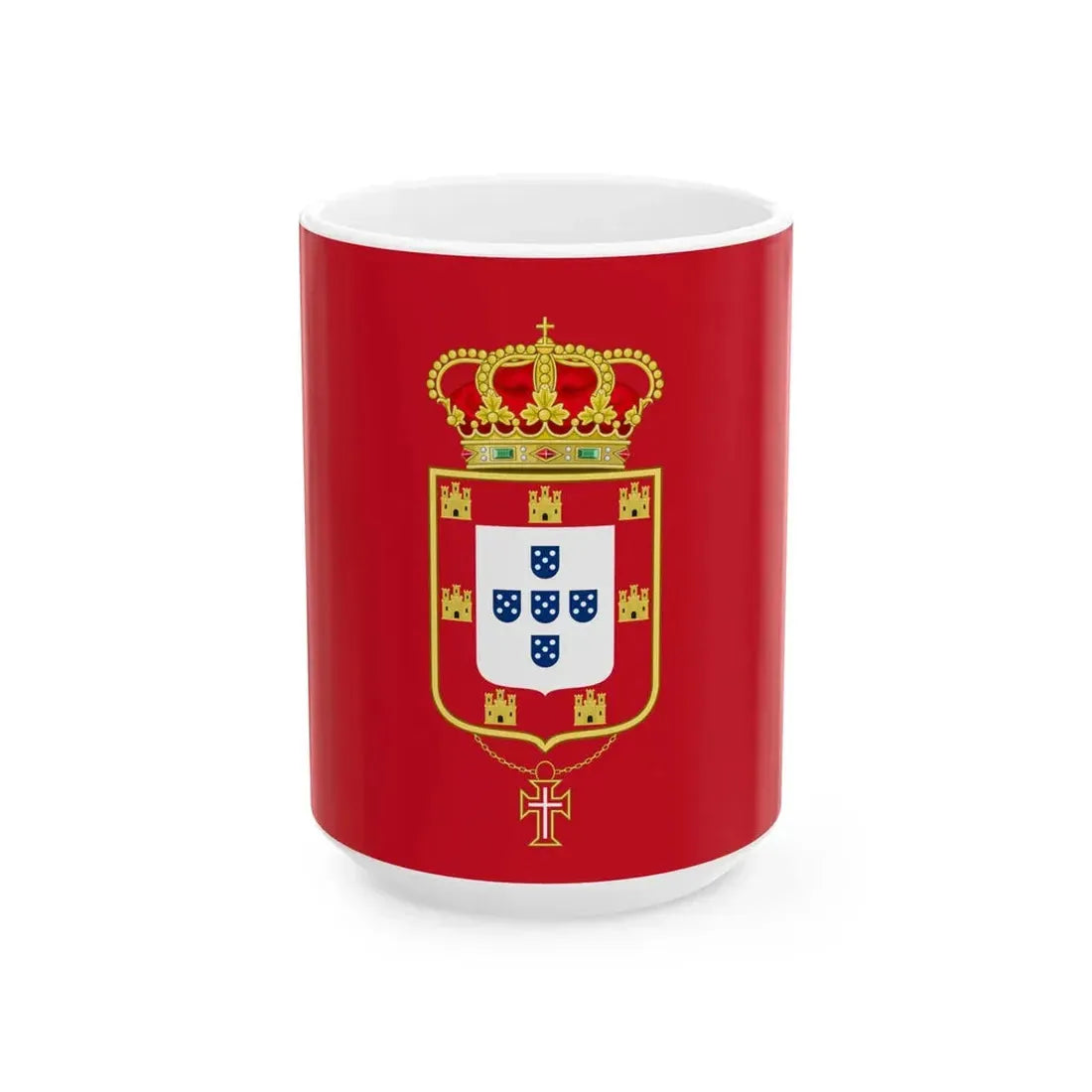 Flag Peter V of Portugal (Portugal) White Coffee Mug 15oz - Go Mug Yourself