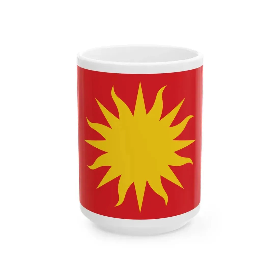 Flag proposal of Macedonia - 4 (North Macedonia) White Coffee Mug 15oz - Go Mug Yourself