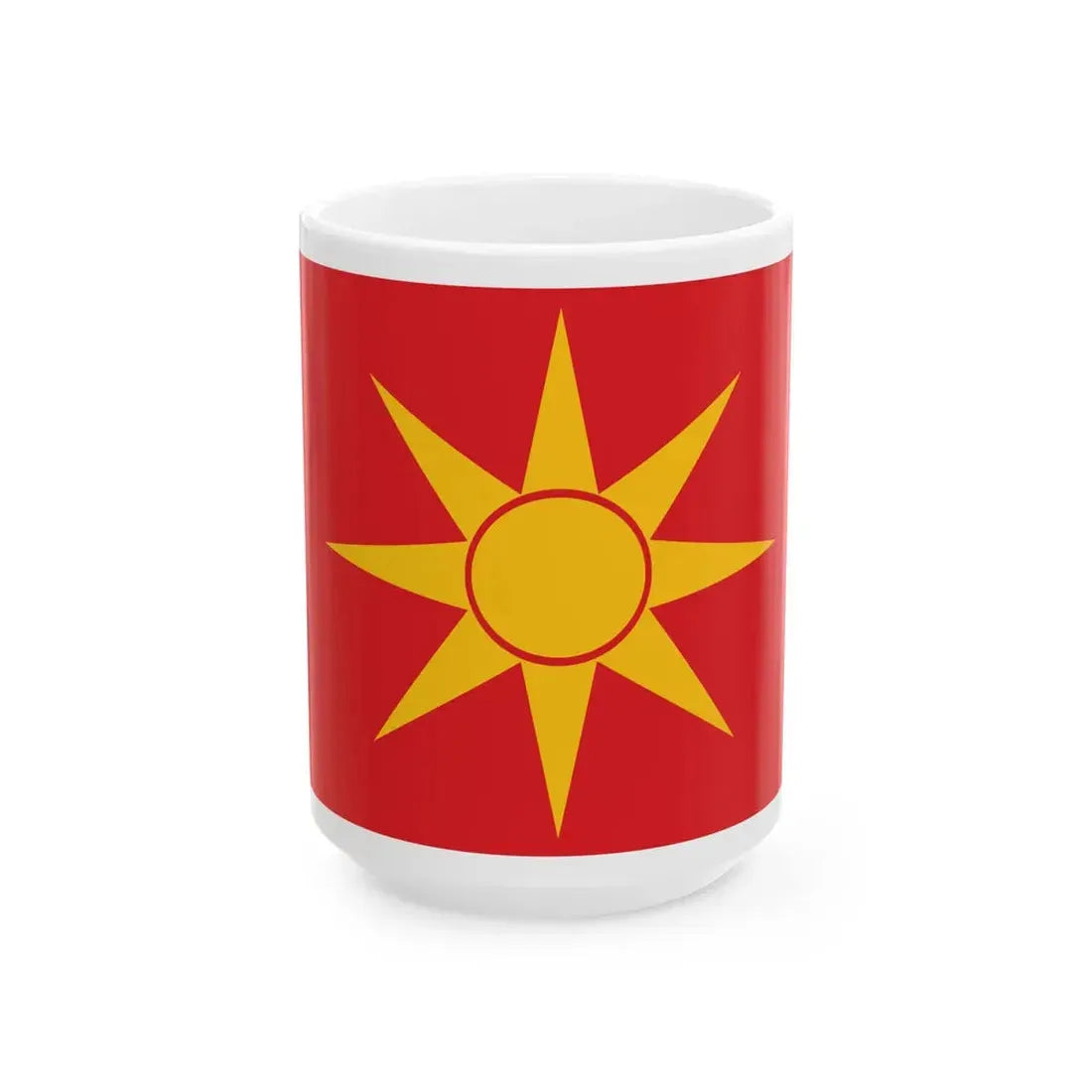 Flag proposal of Macedonia - 6 (North Macedonia) White Coffee Mug 15oz - Go Mug Yourself