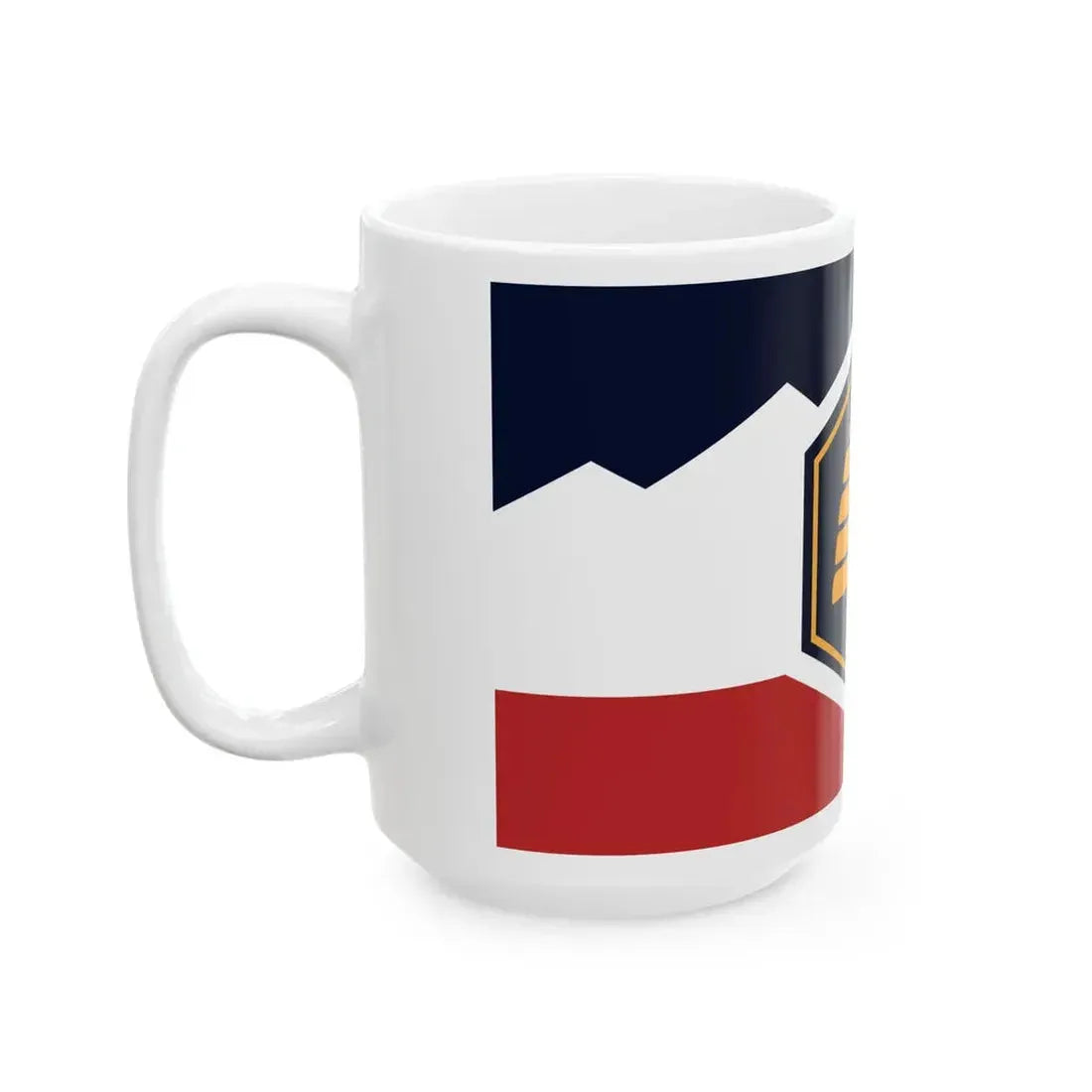 Flag proposed by the Utah State Flag Task Force (United States) White Coffee Mug - Go Mug Yourself