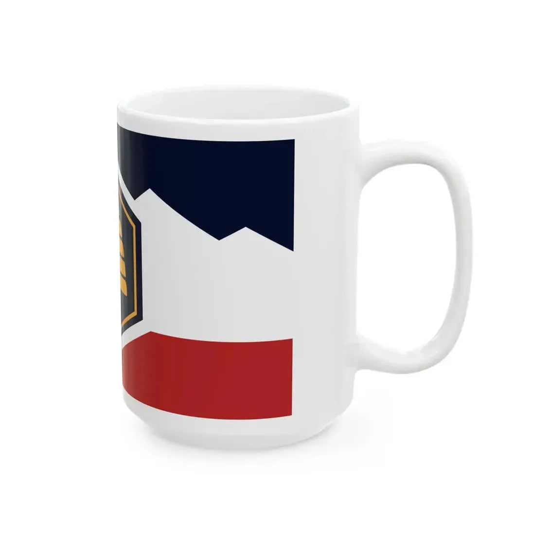 Flag proposed by the Utah State Flag Task Force (United States) White Coffee Mug - Go Mug Yourself