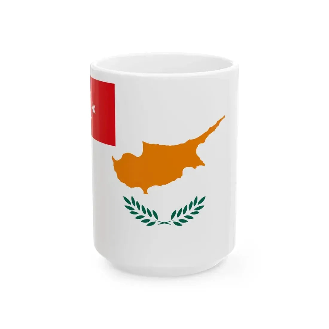 Flag proposed for the Turkish Republic of Northern Cyprus 1983 (Cyprus) White Coffee Mug 15oz - Go Mug Yourself