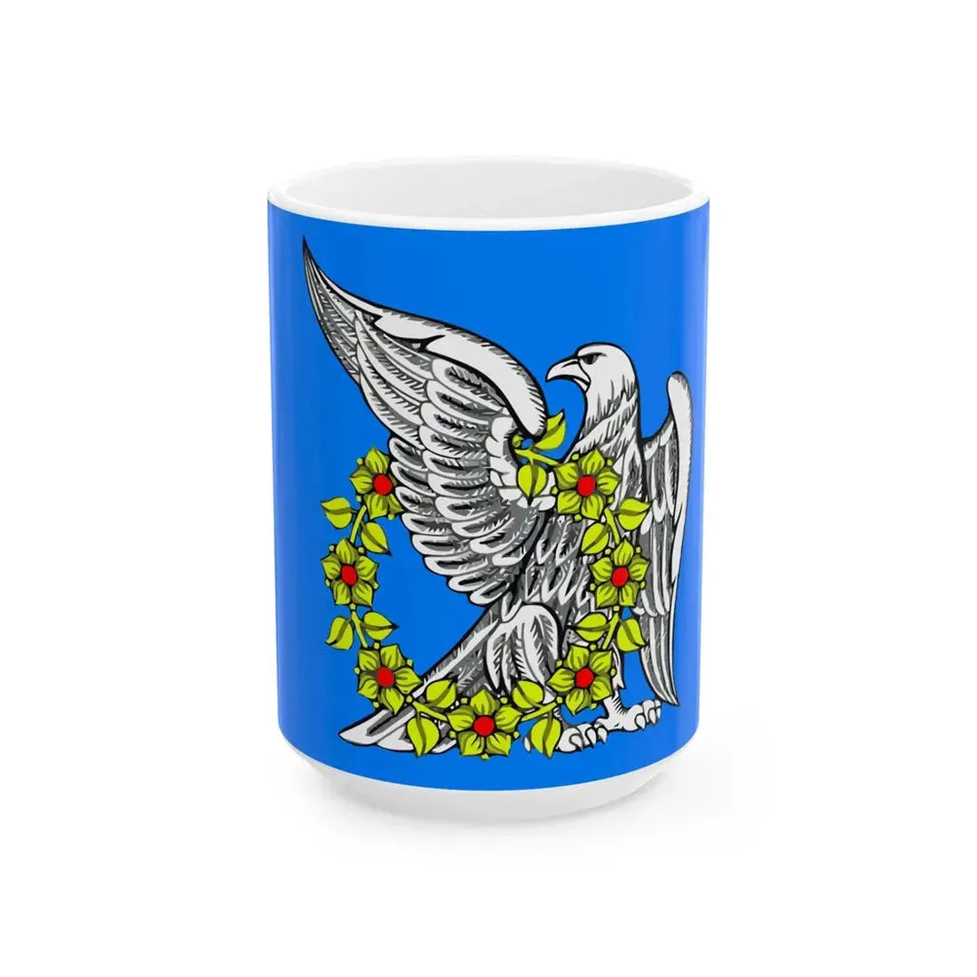 Flag Rakhya Leningrad oblast (Russia) White Coffee Mug 15oz - Go Mug Yourself