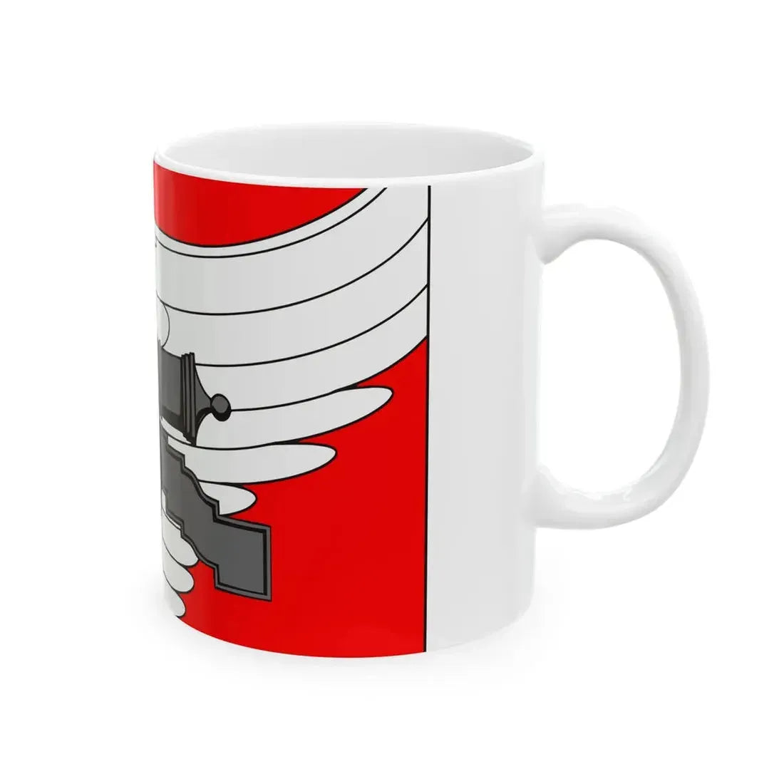 Flag Romanovka Leningrad oblast (Russia) White Coffee Mug - Go Mug Yourself