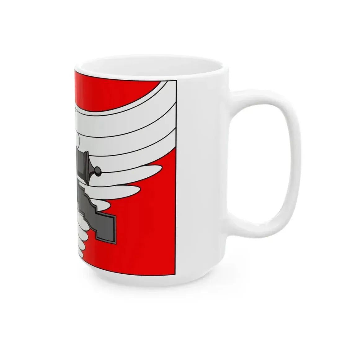 Flag Romanovka Leningrad oblast (Russia) White Coffee Mug - Go Mug Yourself