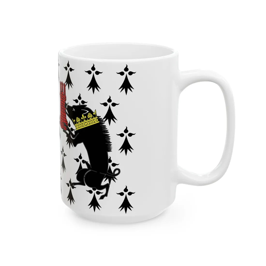 Flag-Saint-Pol-de-Leon (France) White Coffee Mug - Go Mug Yourself