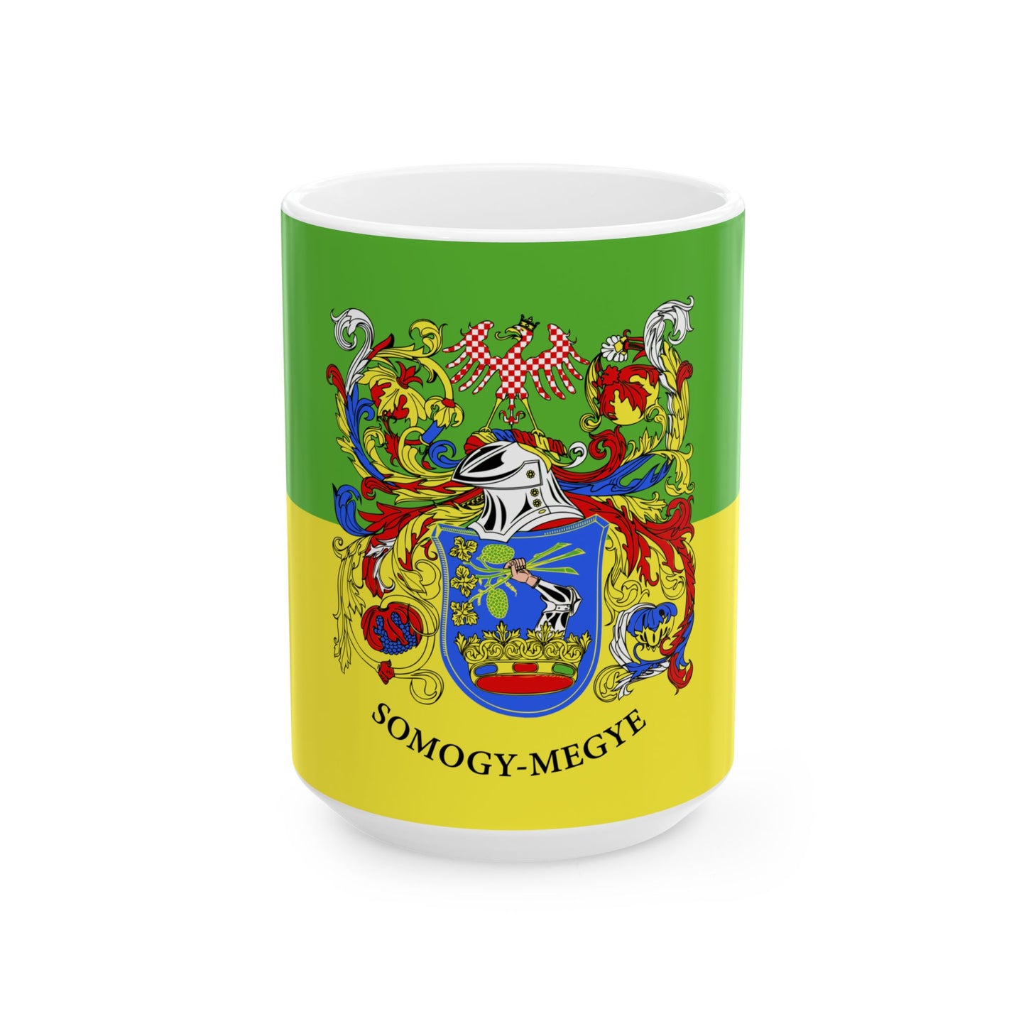FLAG-Somogy-megye (Hungary) White Coffee Mug-15oz-Go Mug Yourself