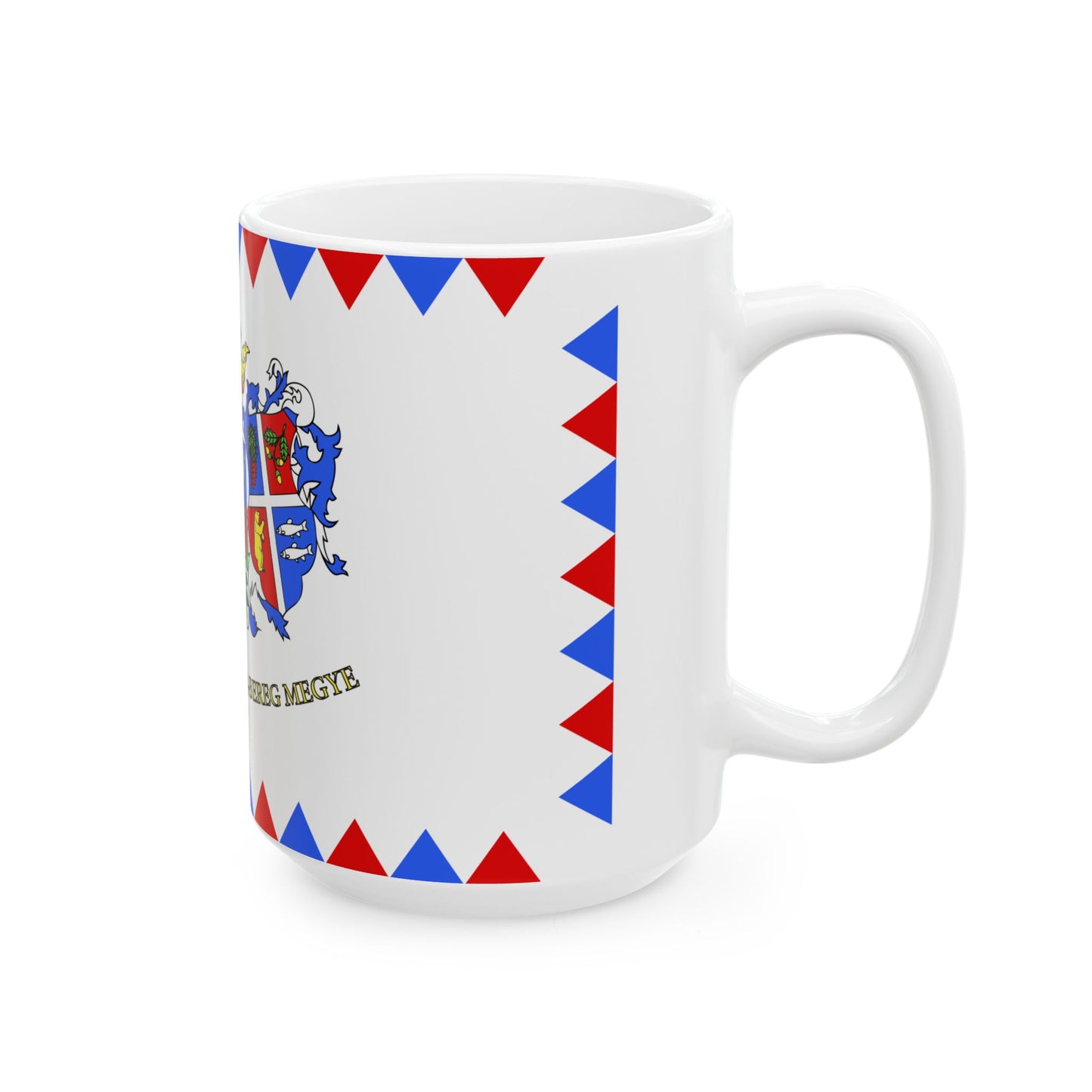 Flag-Szabolcs-Szatmar-Bereg-megye (Hungary) White Coffee Mug-Go Mug Yourself