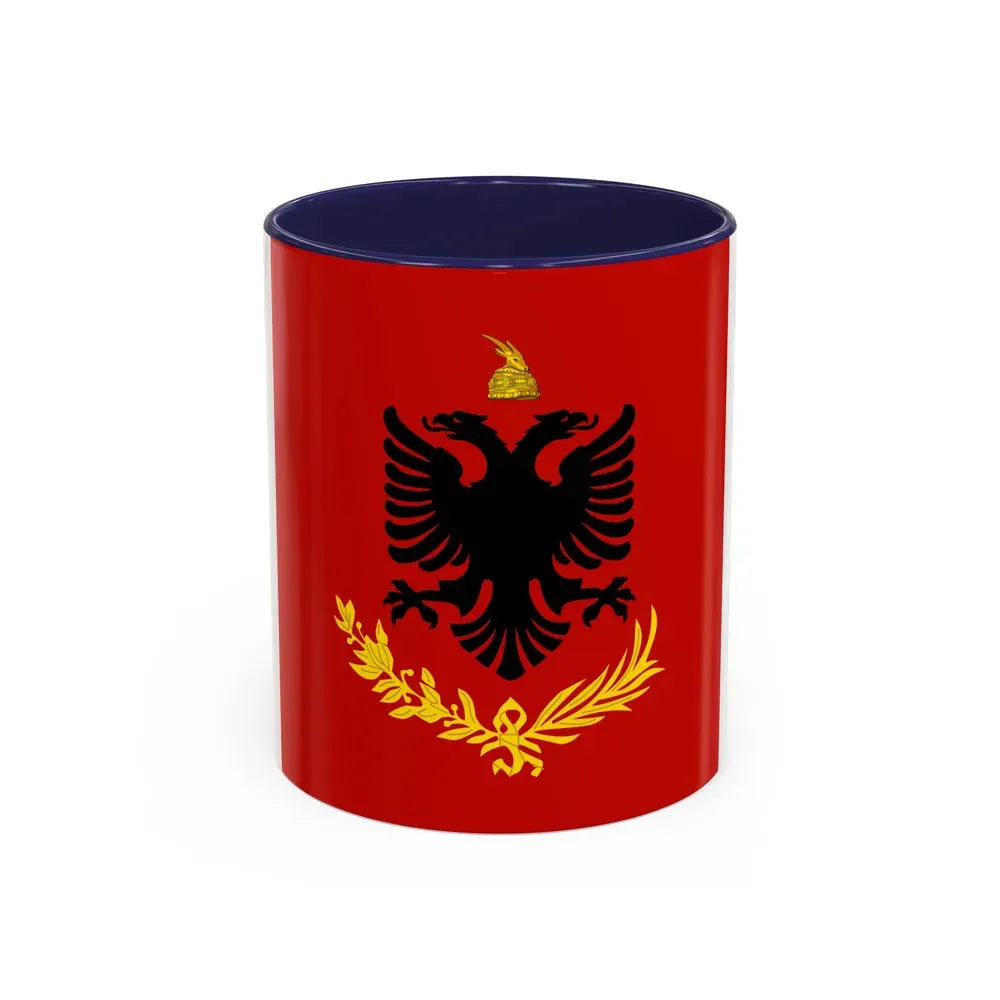 Flag variation of the Albanian Royal Army - Accent Coffee Mug 11oz Navy - Go Mug Yourself