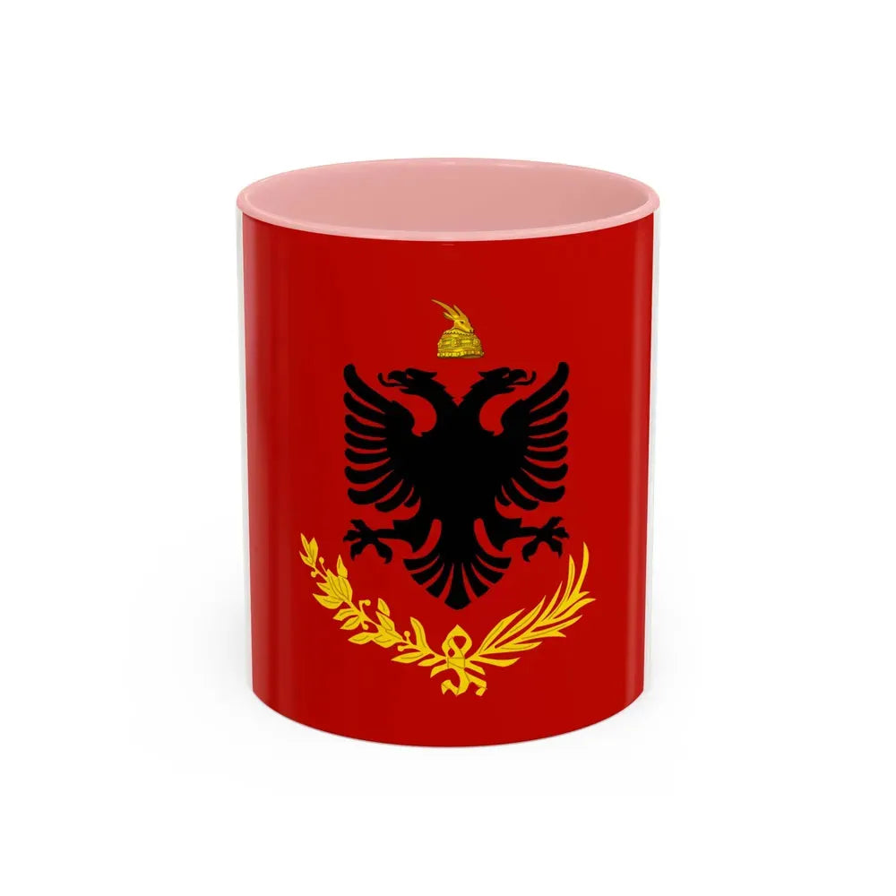 Flag variation of the Albanian Royal Army - Accent Coffee Mug 11oz Pink - Go Mug Yourself