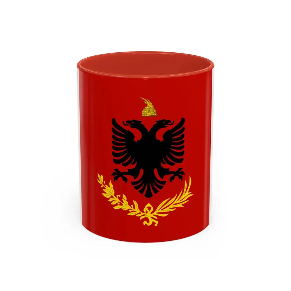 Flag variation of the Albanian Royal Army - Accent Coffee Mug 11oz Red - Go Mug Yourself