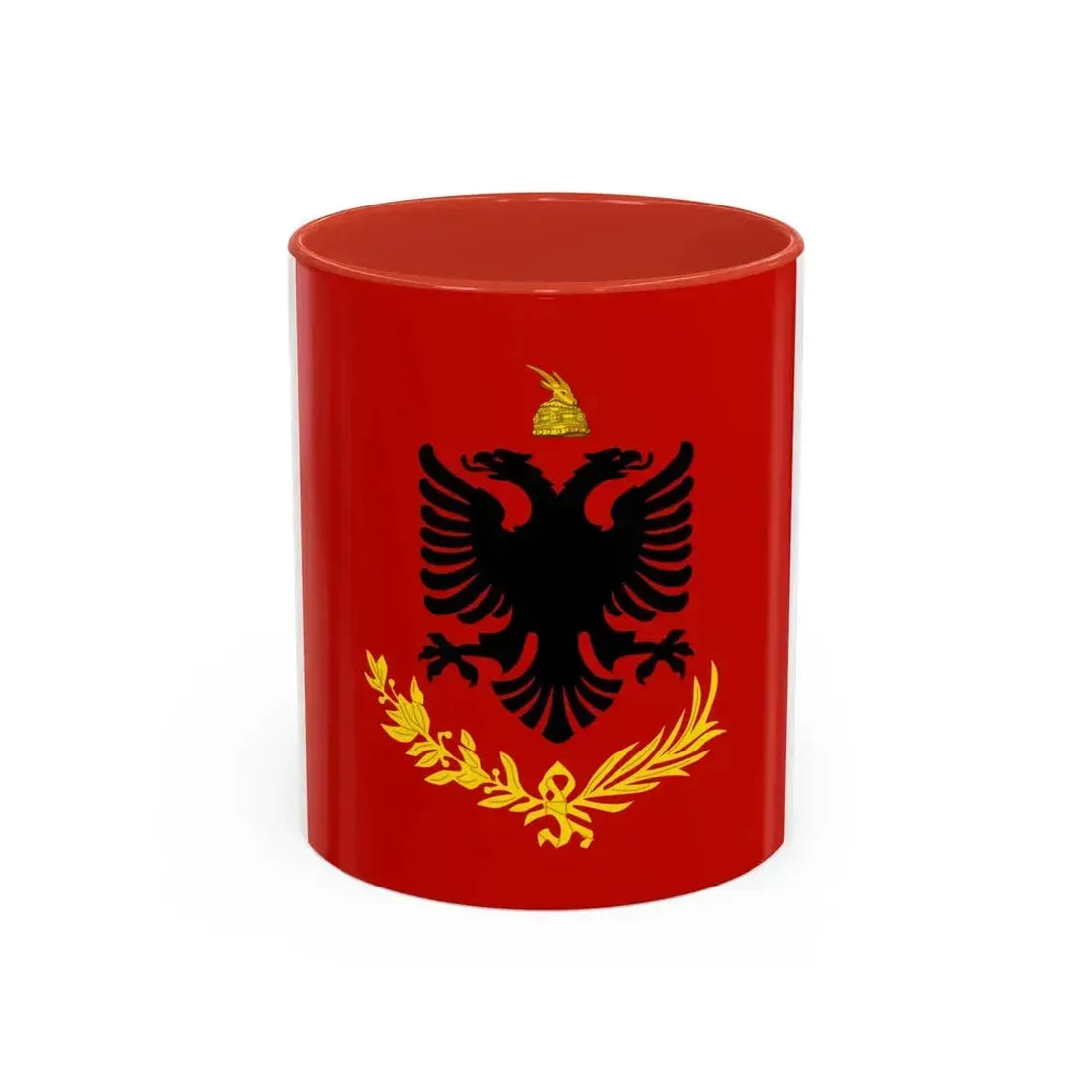 Flag variation of the Albanian Royal Army - Accent Coffee Mug 11oz Red - Go Mug Yourself