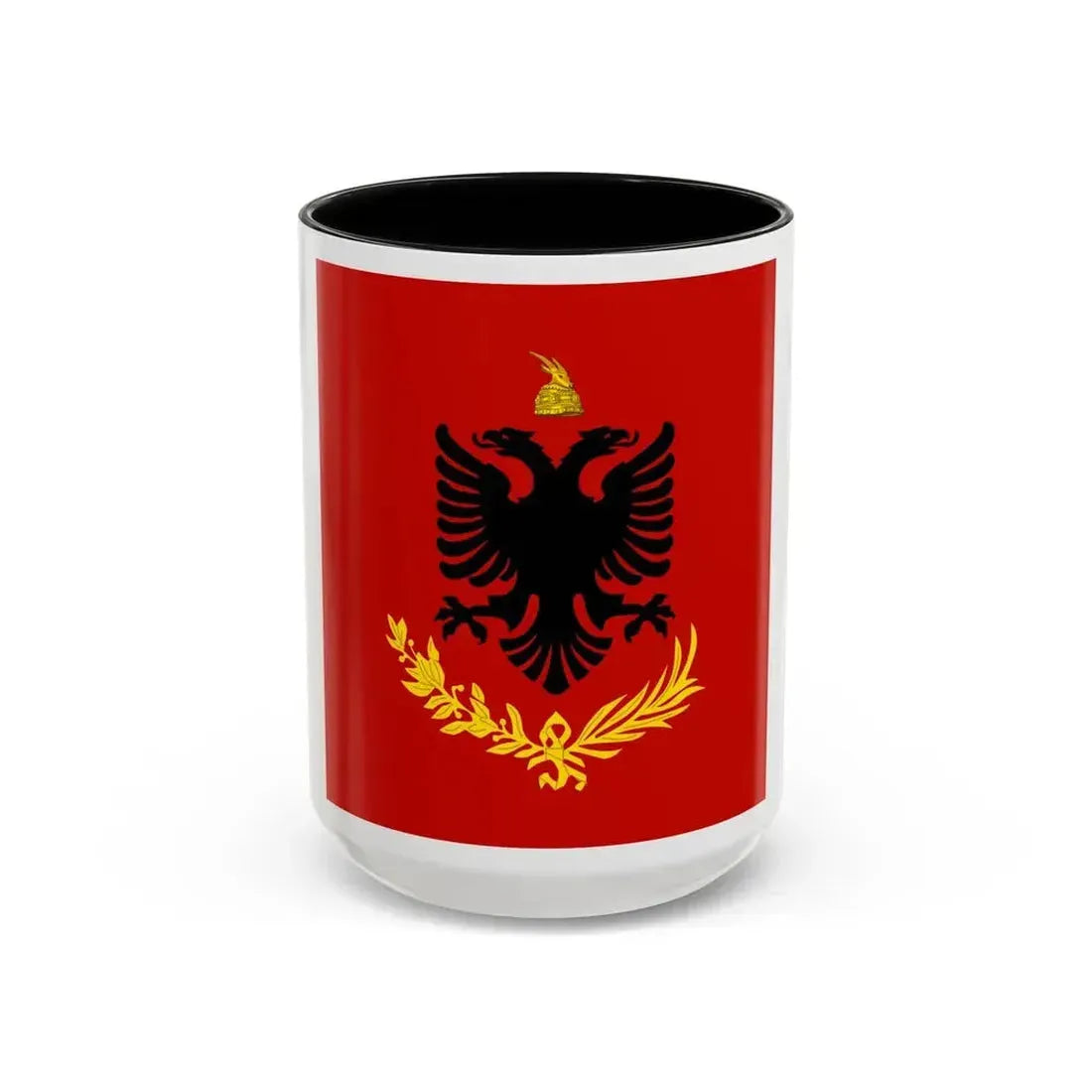 Flag variation of the Albanian Royal Army - Accent Coffee Mug 15oz Black - Go Mug Yourself