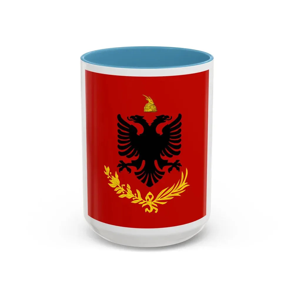 Flag variation of the Albanian Royal Army - Accent Coffee Mug 15oz Light Blue - Go Mug Yourself