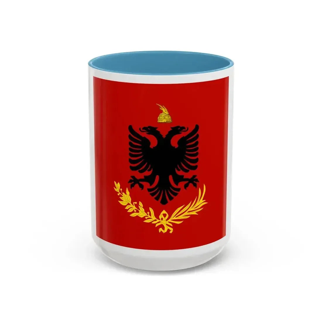 Flag variation of the Albanian Royal Army - Accent Coffee Mug 15oz Light Blue - Go Mug Yourself