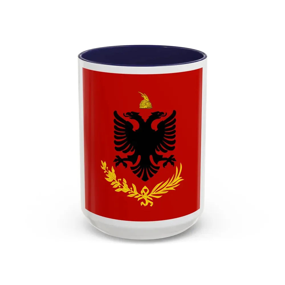 Flag variation of the Albanian Royal Army - Accent Coffee Mug 15oz Navy - Go Mug Yourself