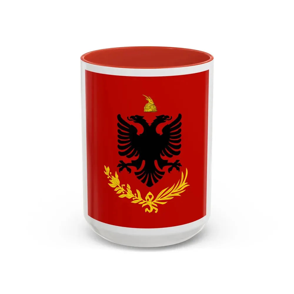 Flag variation of the Albanian Royal Army - Accent Coffee Mug 15oz Red - Go Mug Yourself