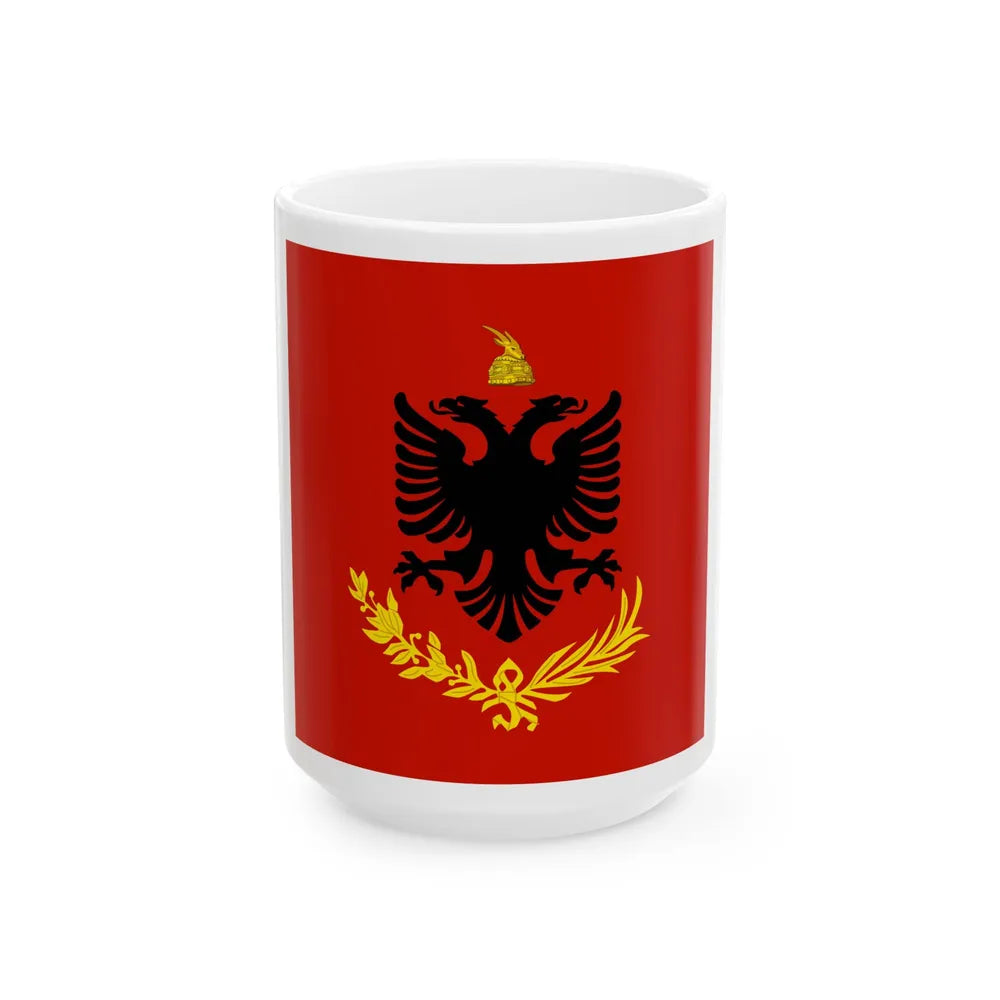Flag variation of the Albanian Royal Army (Albania) White Coffee Mug 15oz - Go Mug Yourself