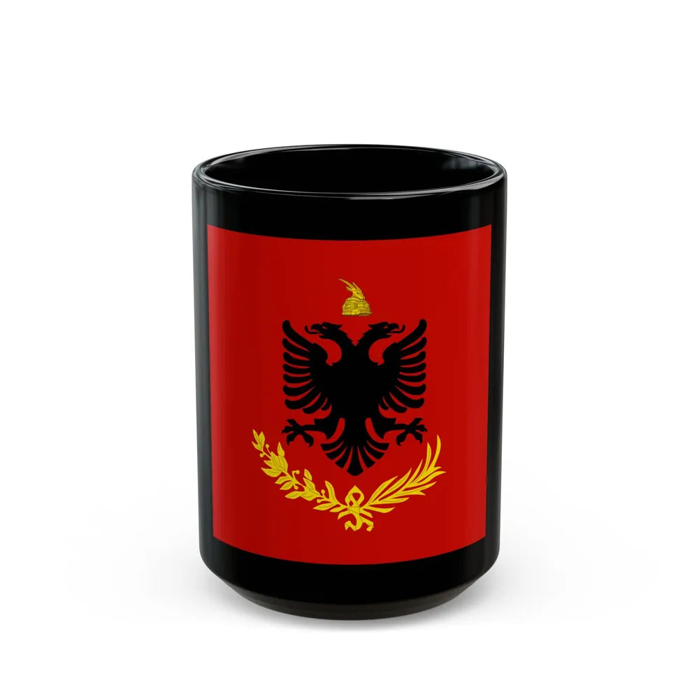 Flag variation of the Albanian Royal Army - Black Coffee Mug 15oz - Go Mug Yourself