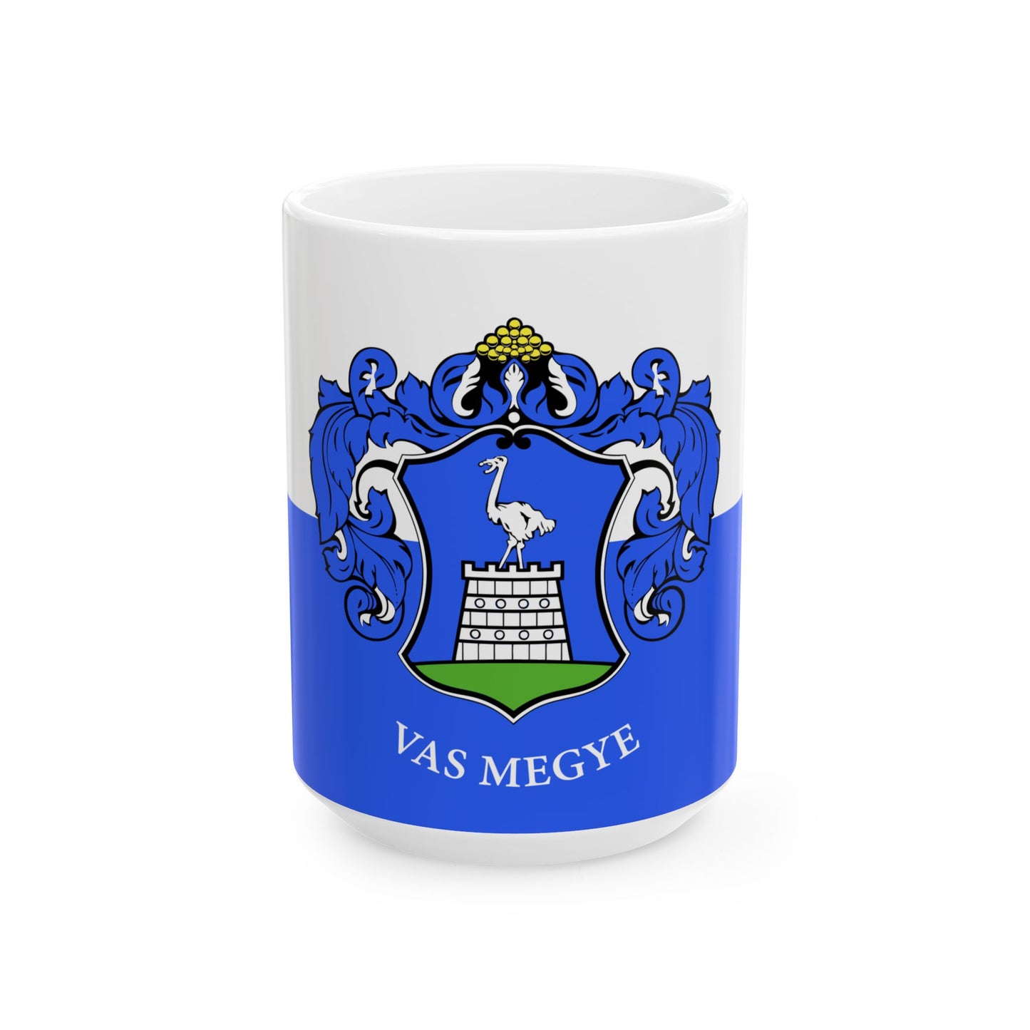 FLAG-Vas-megye (Hungary) White Coffee Mug-15oz-Go Mug Yourself