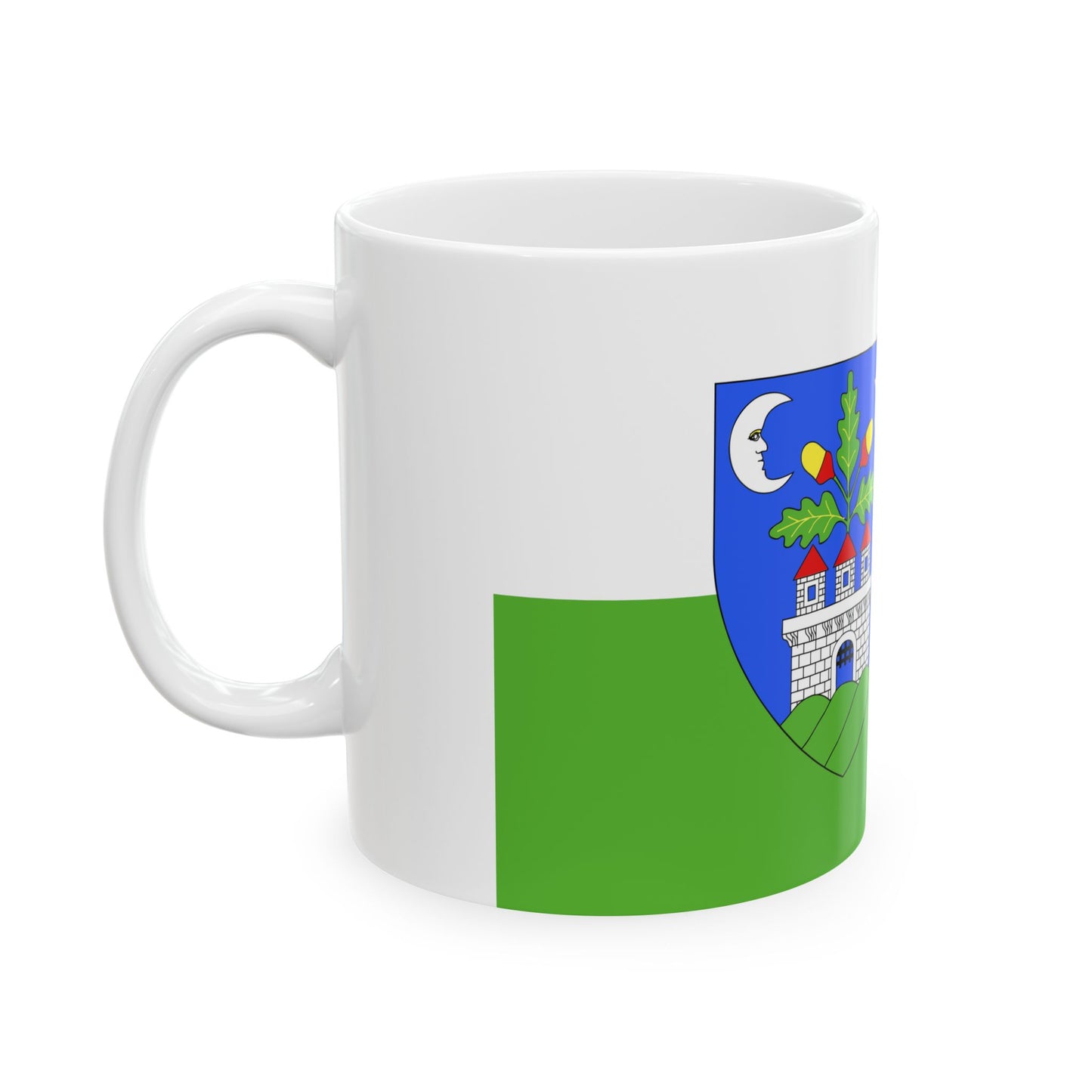FLAG-Veszprem-megye (Hungary) White Coffee Mug-Go Mug Yourself
