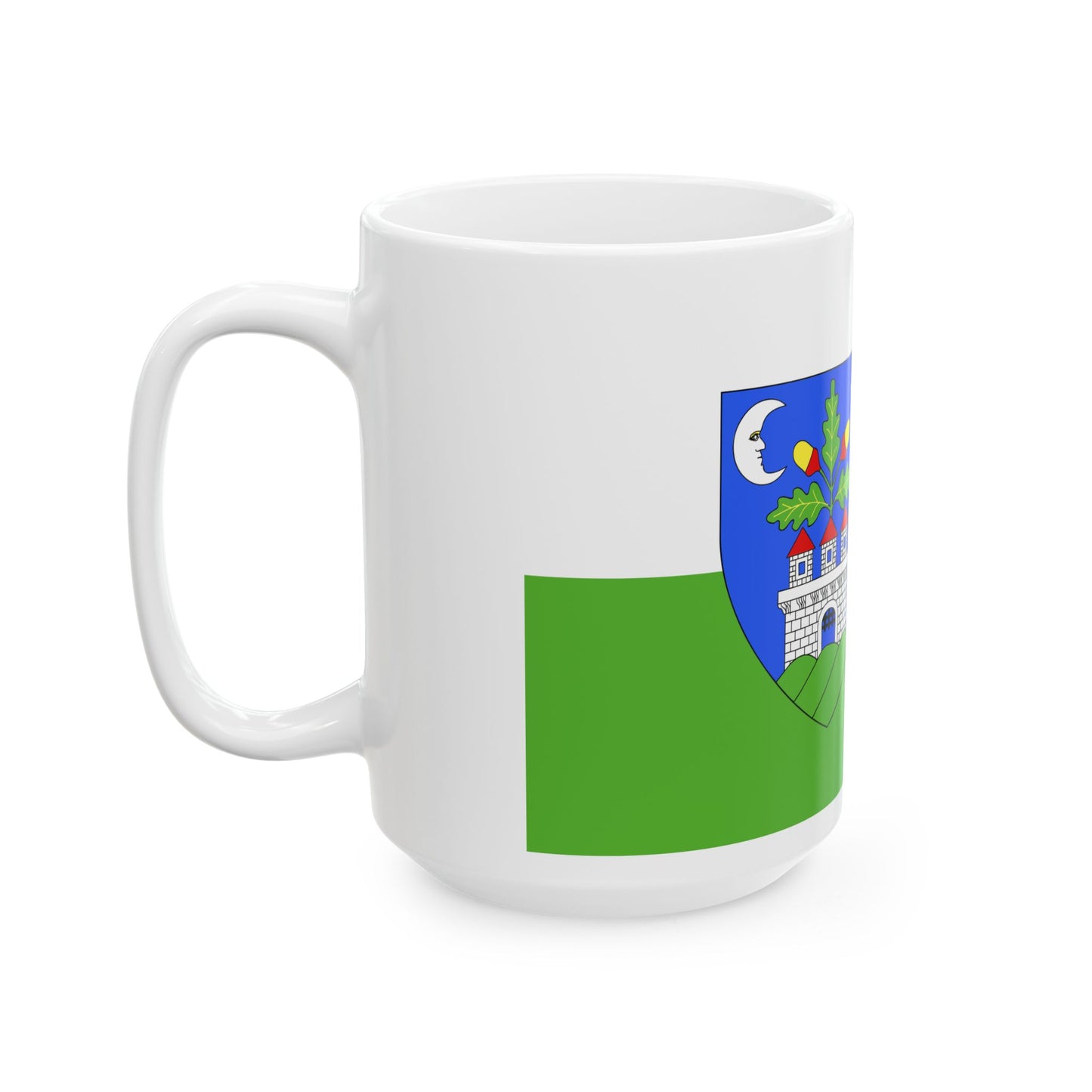 FLAG-Veszprem-megye (Hungary) White Coffee Mug-Go Mug Yourself